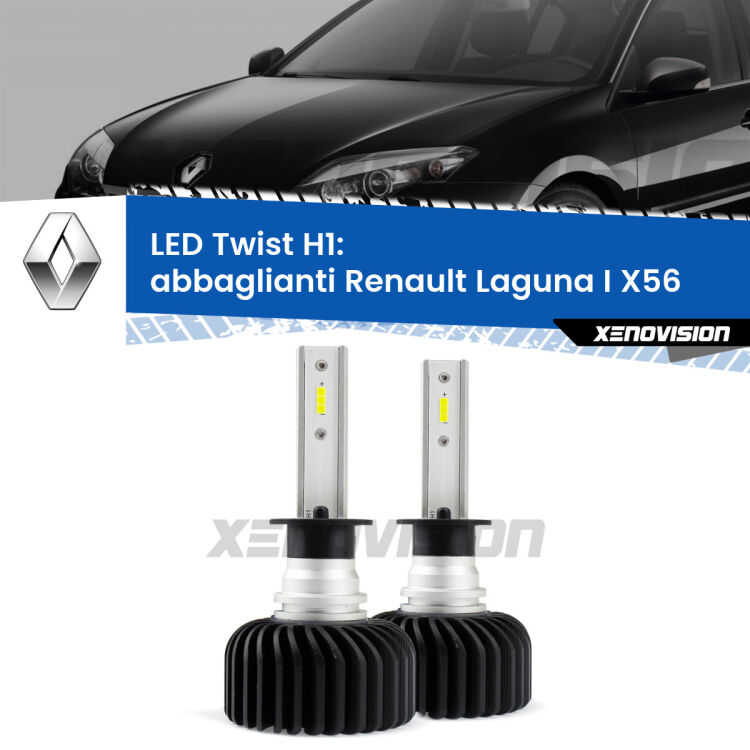 <strong>Kit abbaglianti LED</strong> H1 per <strong>Renault Laguna I</strong> X56 1993-1998. Compatte, impermeabili, senza ventola: praticamente indistruttibili. Top Quality.