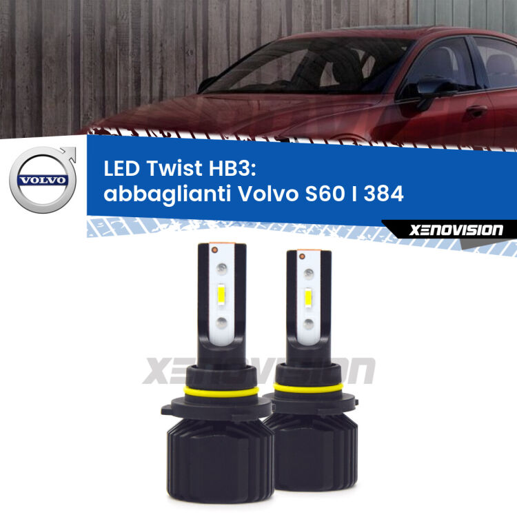 <strong>Kit abbaglianti LED</strong> HB3 per <strong>Volvo S60 I</strong> 384 2000-2010. Compatte, impermeabili, senza ventola: praticamente indistruttibili. Top Quality.