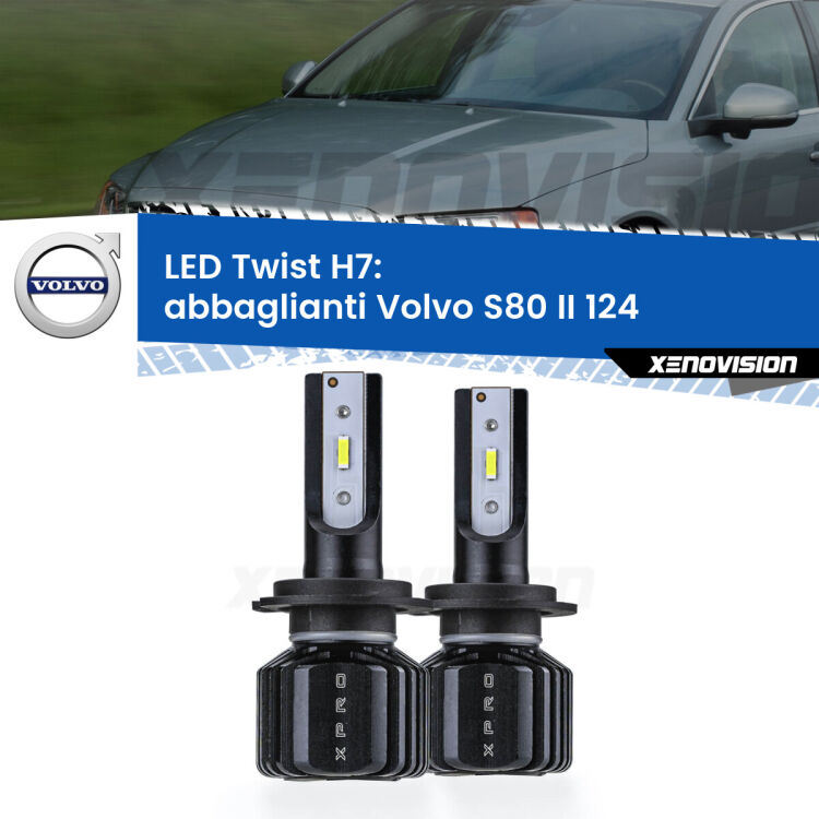 <strong>Kit abbaglianti LED</strong> H7 per <strong>Volvo S80 II</strong> 124 con fari Bi-Xenon. Compatte, impermeabili, senza ventola: praticamente indistruttibili. Top Quality.