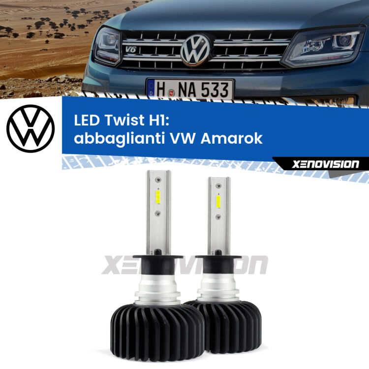 Abbaglianti LED VW Amarok 2010 -2016: H1 11,000Lm <strong>Kit abbaglianti LED</strong> H1 per <strong>VW Amarok</strong> 2010 -2016. Compatte, impermeabili, senza ventola: praticamente indistruttibili. Top Quality.