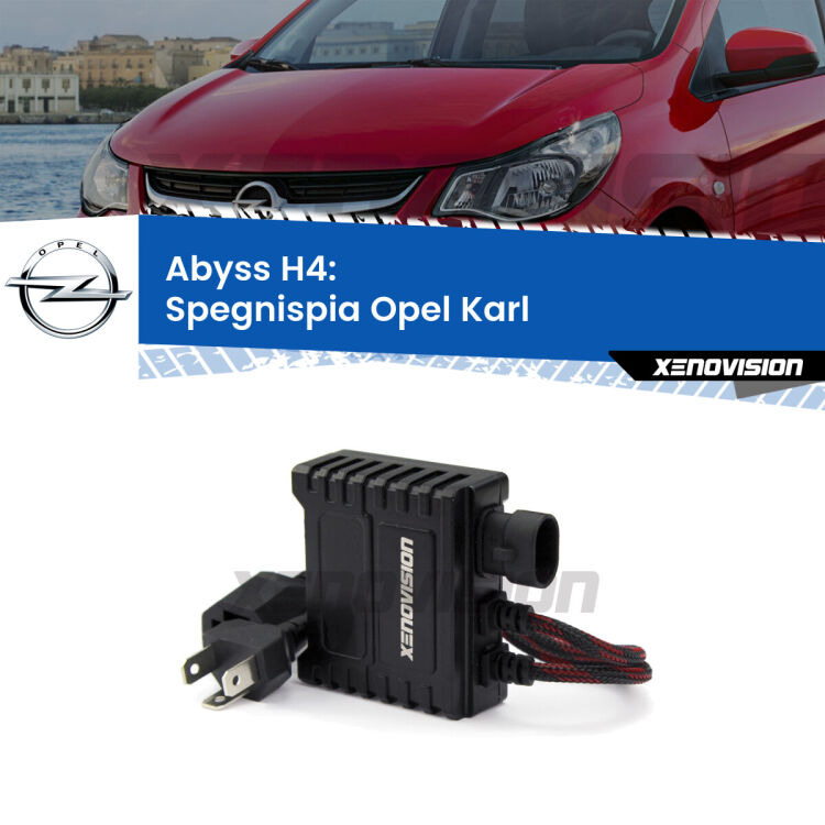 0 ABYSS: Kit Moduli Canbus LED H4 per Opel Karl 2015 - 2018 Kit moduli super-canbus digitali spegnispia per kit led H4 per Opel Karl</strong> 2015 - 2018. Da collegare in batteria.