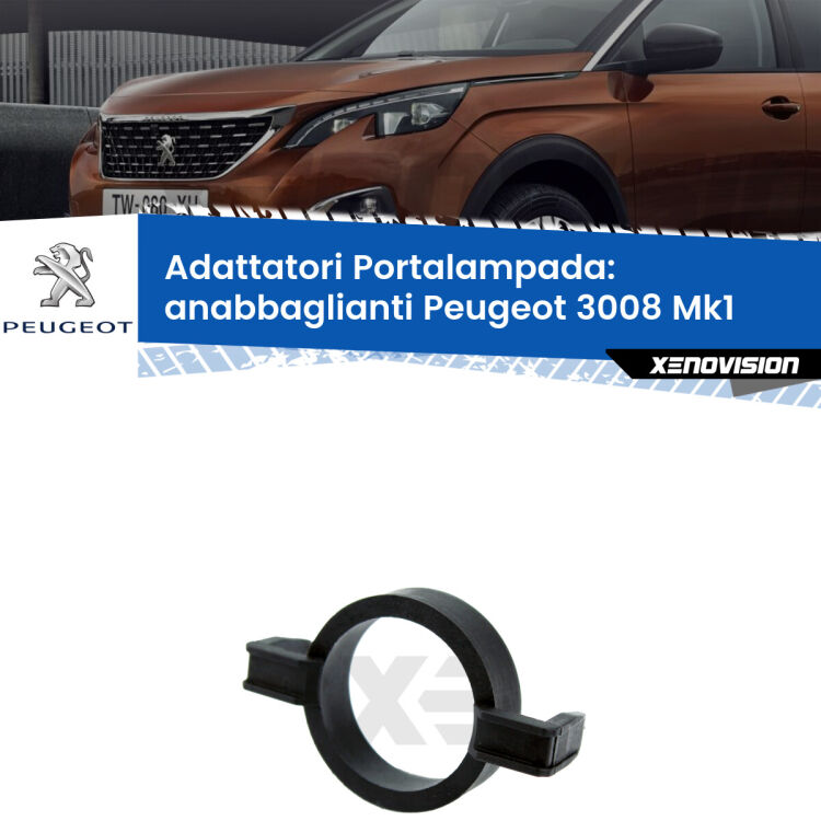 0 Adattatori portalampada Led per Anabbaglianti 3008 fari a parabola Coppia adattatori portalampada LED per Peugeot 3008