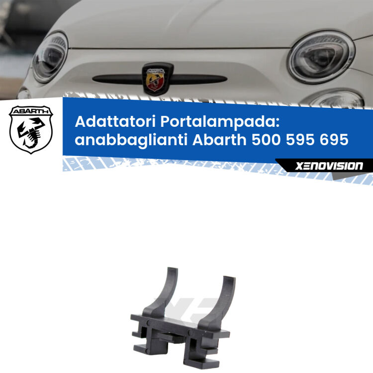Coppia adattatori portalampada LED per Abarth 500 595 695