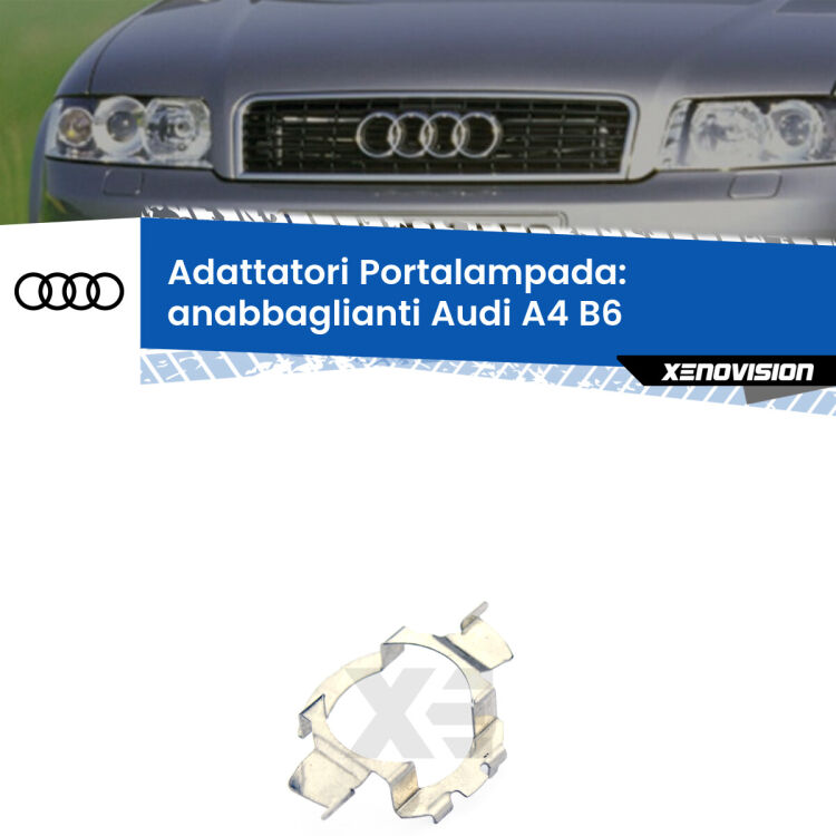 0 Adattatori portalampada Led per Anabbaglianti A4 2000 - 2004 Coppia adattatori portalampada LED per Audi A4