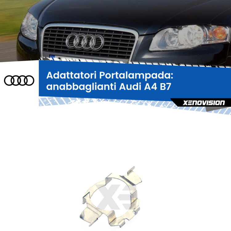 0 Adattatori portalampada Led per Anabbaglianti A4 2004 - 2008 Coppia adattatori portalampada LED per Audi A4