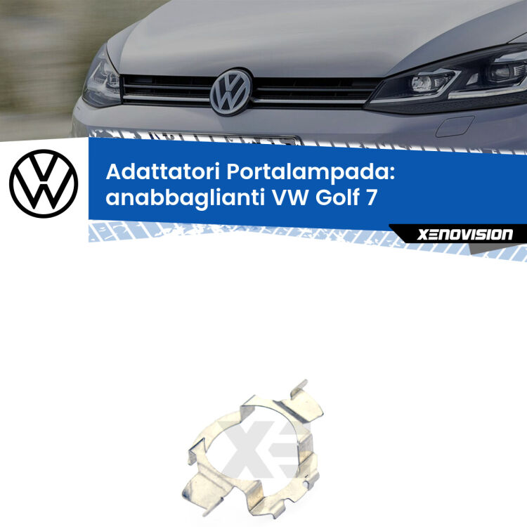 0 Adattatori portalampada Xenon per Anabbaglianti Golf 7 (2017 - 2019) Coppia adattatori portalampada LED per VW Golf 7