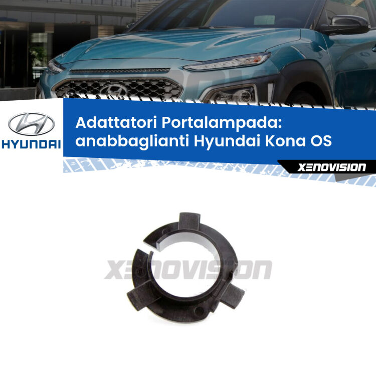 0 Adattatori portalampada Xenon per Anabbaglianti Kona (2017 - 2022) Coppia adattatori portalampada LED per Hyundai Kona