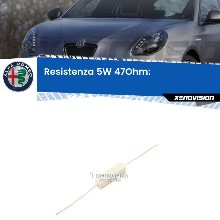 0 Alfa romeo Giulietta: Resistenza Spegnispia 5W Economica per Luce Targa (1 Pz) Una resistenza in ceramica 5 Watt, economica, duratura ed efficace per spegnere eventuali spie su luce targa Alfa romeo Giulietta. Va collegata in parallalelo.