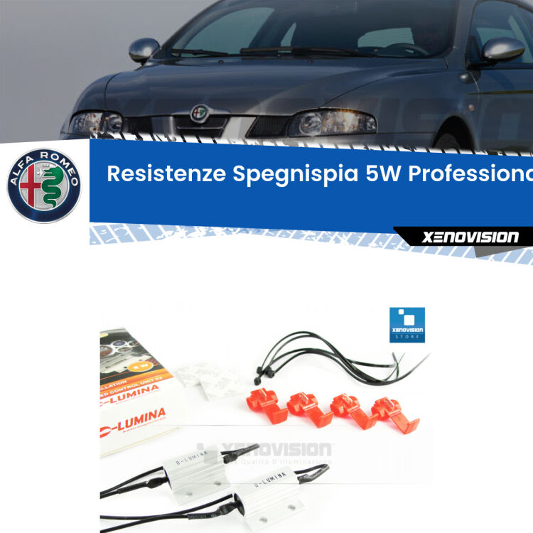 0 Alfa romeo GT: Resistenze Spegnispia 5W Professionali per Luci posizione (Coppia) <span style="color: #626262;">Istallazione professionale. Coppia resistenze spegnispia 5W con armatura in alluminio in caso di spie su </span><span style="color: #626262;">luci posizione Alfa romeo GT.</span>