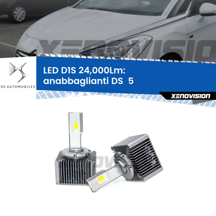 <strong>Lampade conversione a LED specifiche per DS  5</strong>  2015 in poi con fari D1S xenon di serie. Lampade Canbus da 24.000Lumen, Qualità Massima.
