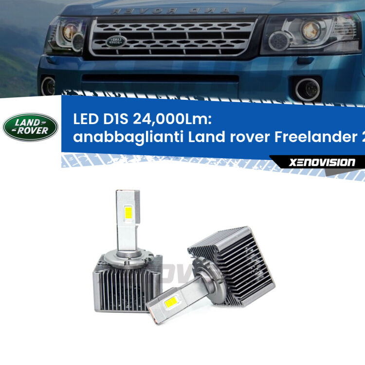 0 Anabbaglianti LED D1S 24,000Lm per Land rover Freelander 2 L359 2006 - 2012 <strong>Lampade conversione a LED specifiche per Land rover Freelander 2</strong> L359 2006 - 2012 con fari D1S xenon di serie. Lampade Canbus da 24.000Lumen, Qualità Massima.