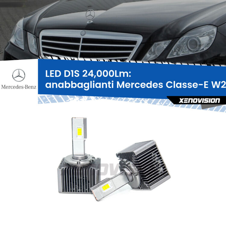 Anabbaglianti LED D1S 24,000Lm per Mercedes Classe-E W212 2009 - 2016 <strong>Lampade conversione a LED specifiche per Mercedes Classe-E</strong> W212 2009 - 2016 con fari D1S xenon di serie. Lampade Canbus da 24.000Lumen, Qualità Massima.
