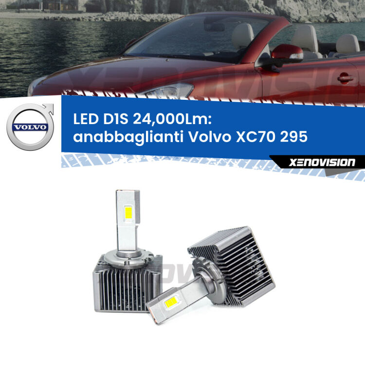 <strong>Lampade conversione a LED specifiche per Volvo XC70</strong> 295 1997 - 2007 con fari D1S xenon di serie. Lampade Canbus da 24.000Lumen, Qualità Massima.