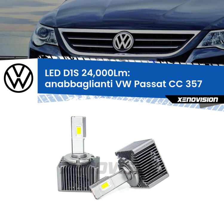 0 Anabbaglianti LED D1S 24,000Lm per VW Passat CC 357 2008 - 2012 <strong>Lampade conversione a LED specifiche per VW Passat CC</strong> 357 2008 - 2012 con fari D1S xenon di serie. Lampade Canbus da 24.000Lumen, Qualità Massima.