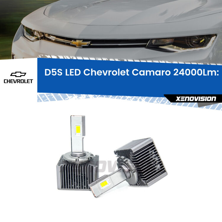 0 Anabbaglianti LED D5S 24,000Lumen per Chevrolet Camaro 2015 in poi