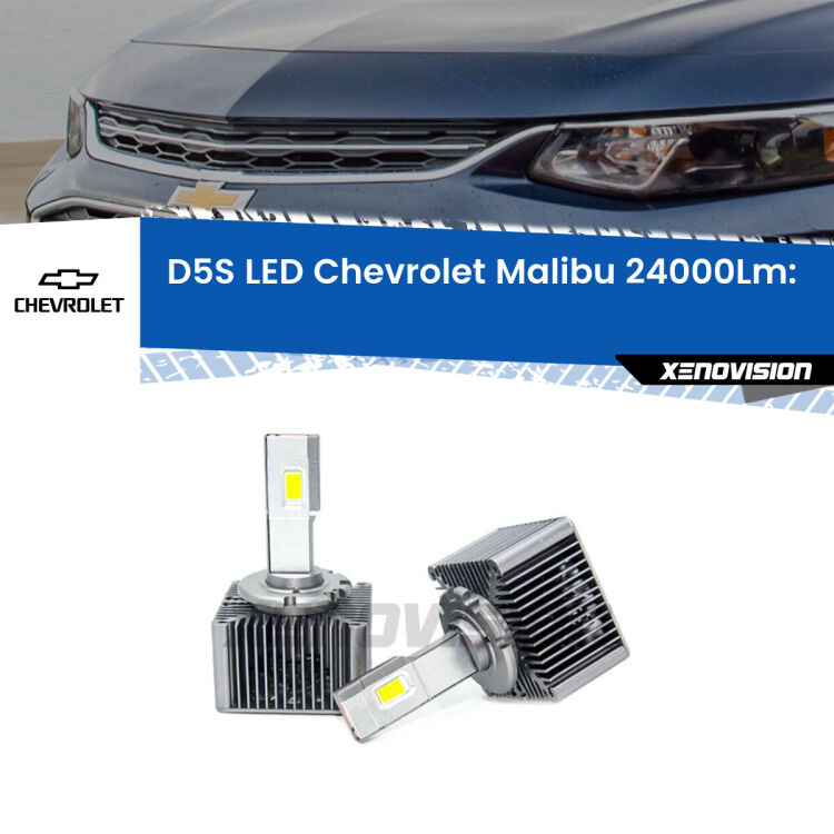 Anabbaglianti LED D5S 24,000Lumen per Chevrolet Malibu (Mk9) 2016 in poi