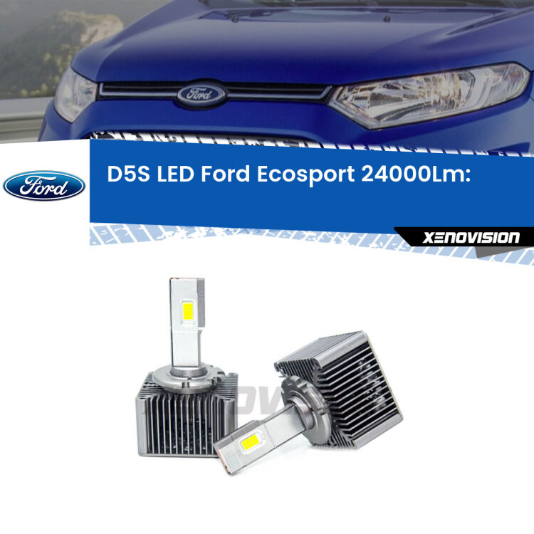 Anabbaglianti LED D5S 24,000Lumen per Ford Ecosport (II) 2012 - 2016