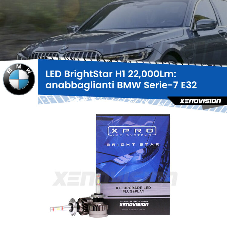 <strong>Kit LED anabbaglianti per BMW Serie-7</strong> E32 1986 - 1993. </strong>Due lampade Canbus H1 Brightstar da 22,000 Lumen. Qualità Massima.