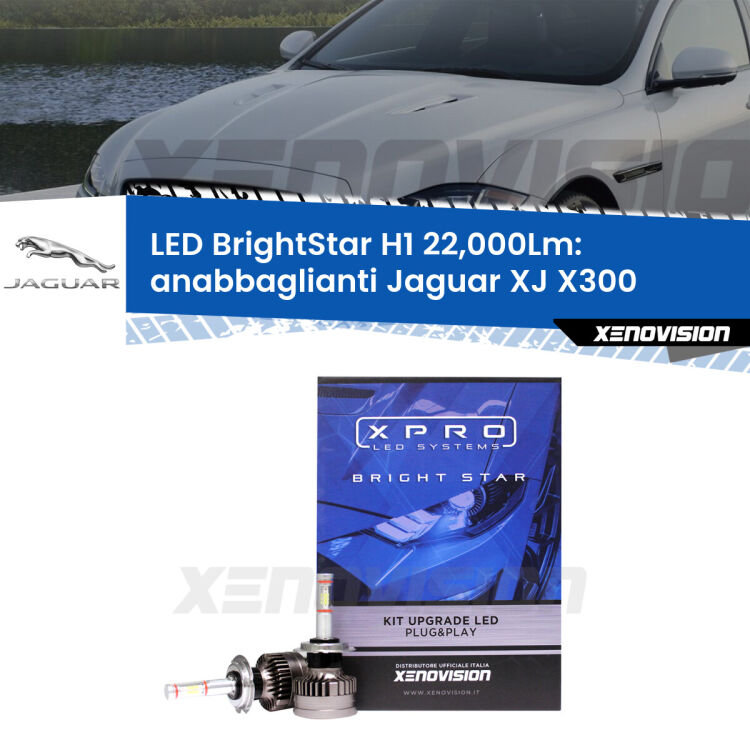 <strong>Kit LED anabbaglianti per Jaguar XJ</strong> X300 1994 - 1997. </strong>Due lampade Canbus H1 Brightstar da 22,000 Lumen. Qualità Massima.