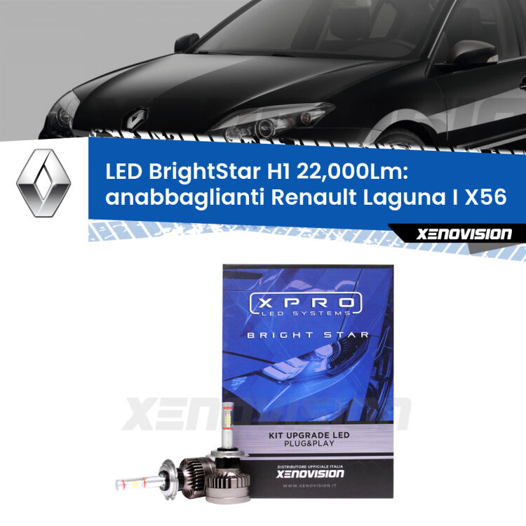 <strong>Kit LED anabbaglianti per Renault Laguna I</strong> X56 1993 - 1998. </strong>Due lampade Canbus H1 Brightstar da 22,000 Lumen. Qualità Massima.