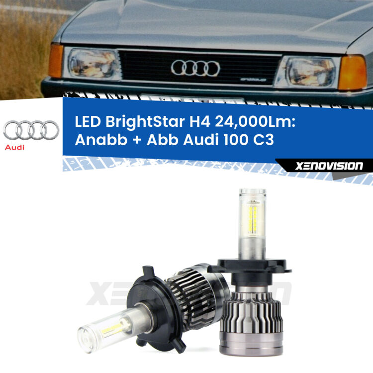 <strong>Kit Anabbaglianti LED per Audi 100</strong> C3 1982 - 1990</strong>: 24.000Lumen, canbus, fatti per durare. Qualità Massima Garantita.