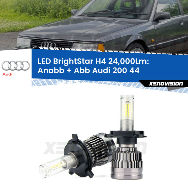 <strong>Kit Anabbaglianti LED per Audi 200</strong> 44 1983 - 1991</strong>: 24.000Lumen, canbus, fatti per durare. Qualità Massima Garantita.