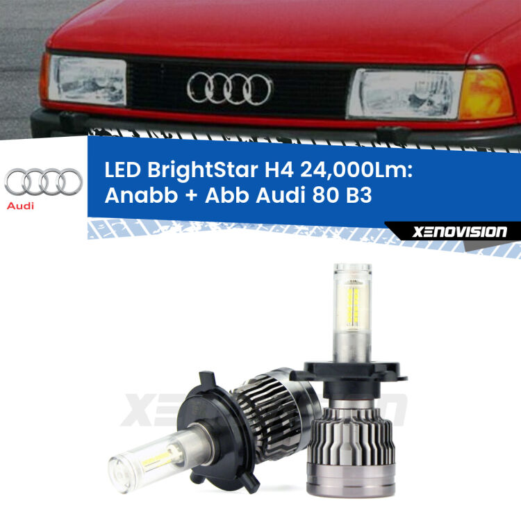 <strong>Kit Anabbaglianti LED per Audi 80</strong> B3 1986 - 1991</strong>: 24.000Lumen, canbus, fatti per durare. Qualità Massima Garantita.
