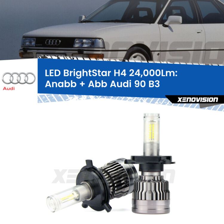<strong>Kit Anabbaglianti LED per Audi 90</strong> B3 1987 - 1991</strong>: 24.000Lumen, canbus, fatti per durare. Qualità Massima Garantita.