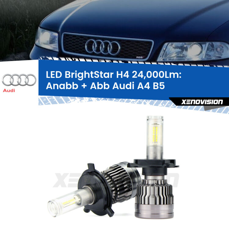 <strong>Kit Anabbaglianti LED per Audi A4</strong> B5 a parabola singola</strong>: 24.000Lumen, canbus, fatti per durare. Qualità Massima Garantita.