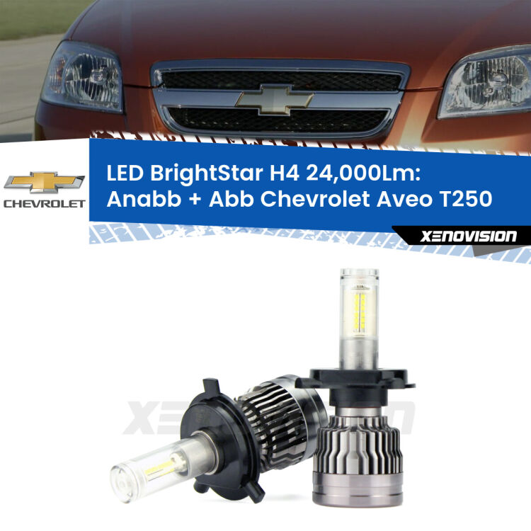 <strong>Kit Anabbaglianti LED per Chevrolet Aveo</strong> T250 2005 - 2011</strong>: 24.000Lumen, canbus, fatti per durare. Qualità Massima Garantita.