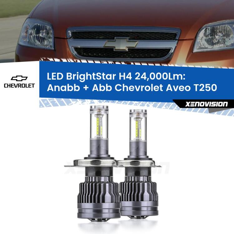 <strong>Kit Anabbaglianti LED per Chevrolet Aveo</strong> T250 2005 - 2011</strong>: 24.000Lumen, canbus, fatti per durare. Qualità Massima Garantita.