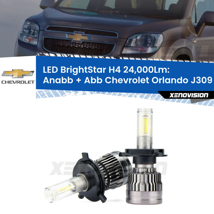 <strong>Kit Anabbaglianti LED per Chevrolet Orlando</strong> J309 2011 - 2019</strong>: 24.000Lumen, canbus, fatti per durare. Qualità Massima Garantita.