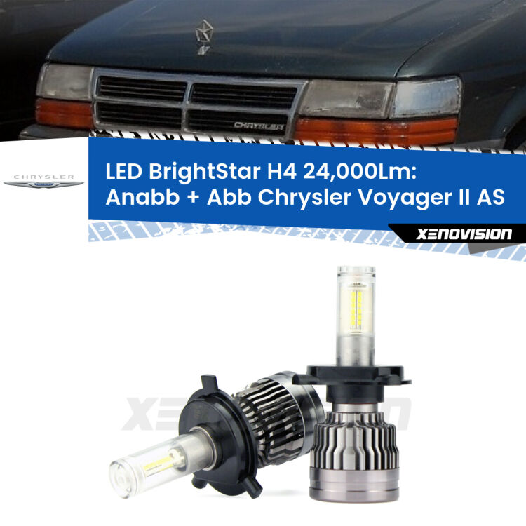 <strong>Kit Anabbaglianti LED per Chrysler Voyager II</strong> AS 1990 - 1995</strong>: 24.000Lumen, canbus, fatti per durare. Qualità Massima Garantita.