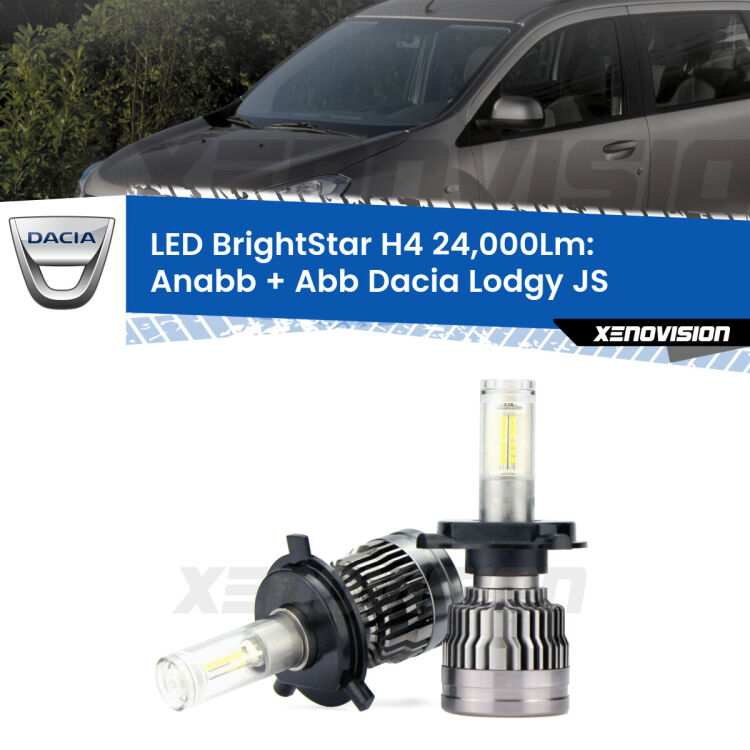 <strong>Kit Anabbaglianti LED per Dacia Lodgy</strong> JS 2012 in poi</strong>: 24.000Lumen, canbus, fatti per durare. Qualità Massima Garantita.