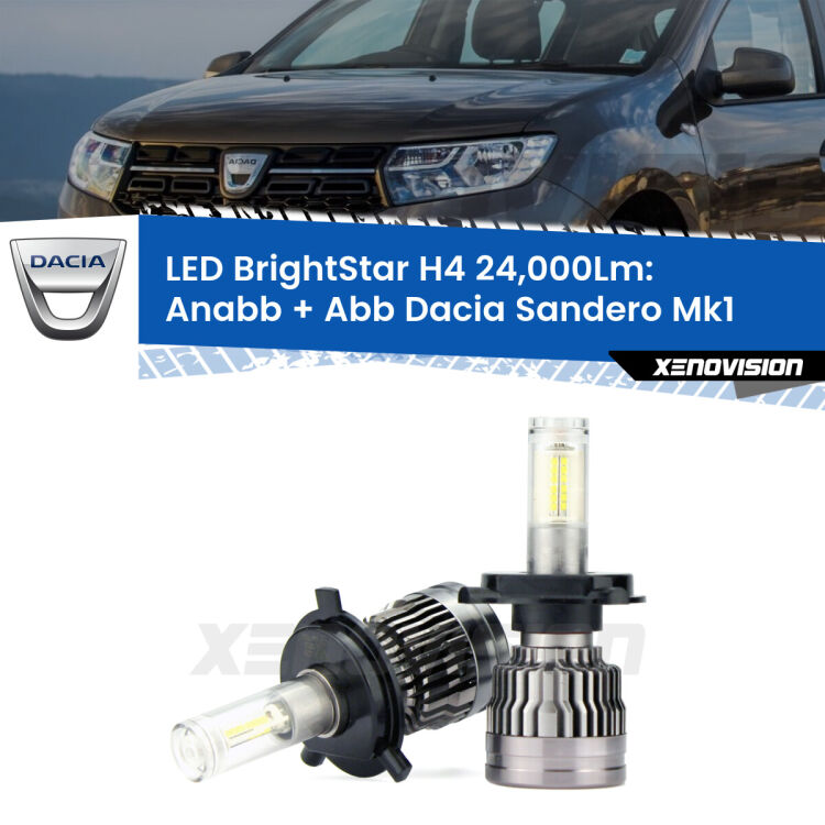 <strong>Kit Anabbaglianti LED per Dacia Sandero</strong> Mk1 2008 - 2012</strong>: 24.000Lumen, canbus, fatti per durare. Qualità Massima Garantita.