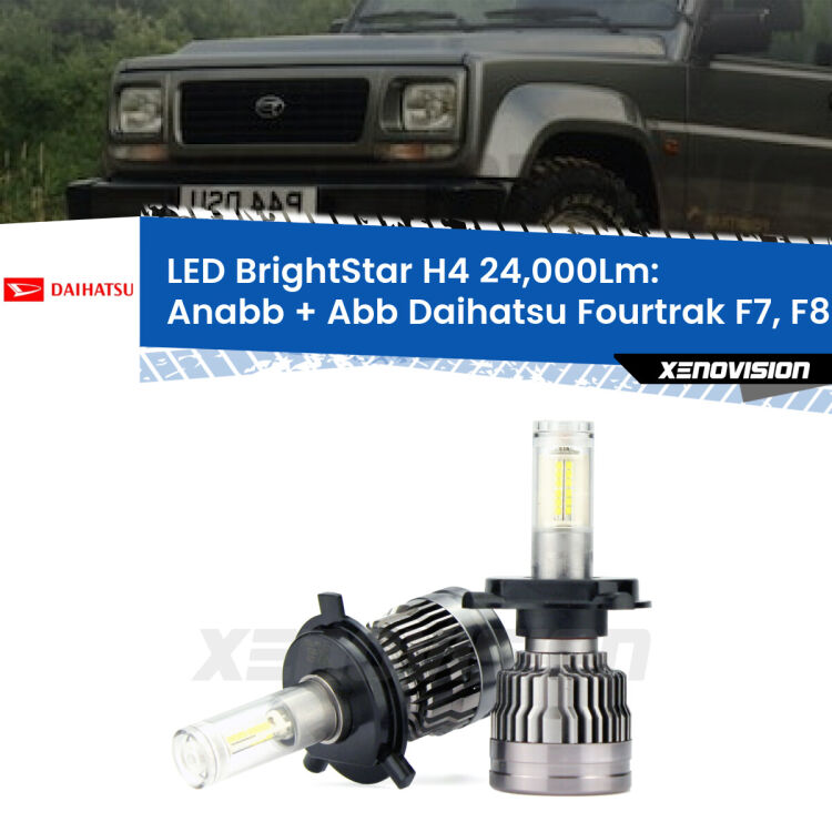<strong>Kit Anabbaglianti LED per Daihatsu Fourtrak</strong> F7, F8 1985 - 1998</strong>: 24.000Lumen, canbus, fatti per durare. Qualità Massima Garantita.