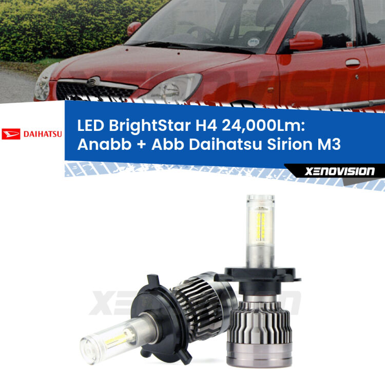 <strong>Kit Anabbaglianti LED per Daihatsu Sirion</strong> M3 2005 - 2008</strong>: 24.000Lumen, canbus, fatti per durare. Qualità Massima Garantita.