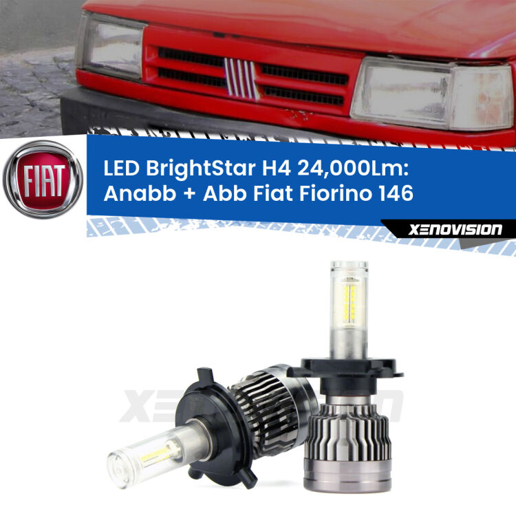 <strong>Kit Anabbaglianti LED per Fiat Fiorino</strong> 146 1988 - 2001</strong>: 24.000Lumen, canbus, fatti per durare. Qualità Massima Garantita.