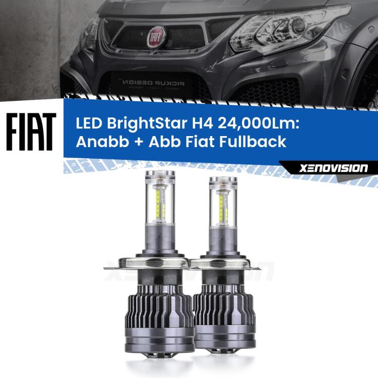 <strong>Kit Anabbaglianti LED per Fiat Fullback</strong>  2016 - 2019</strong>: 24.000Lumen, canbus, fatti per durare. Qualità Massima Garantita.