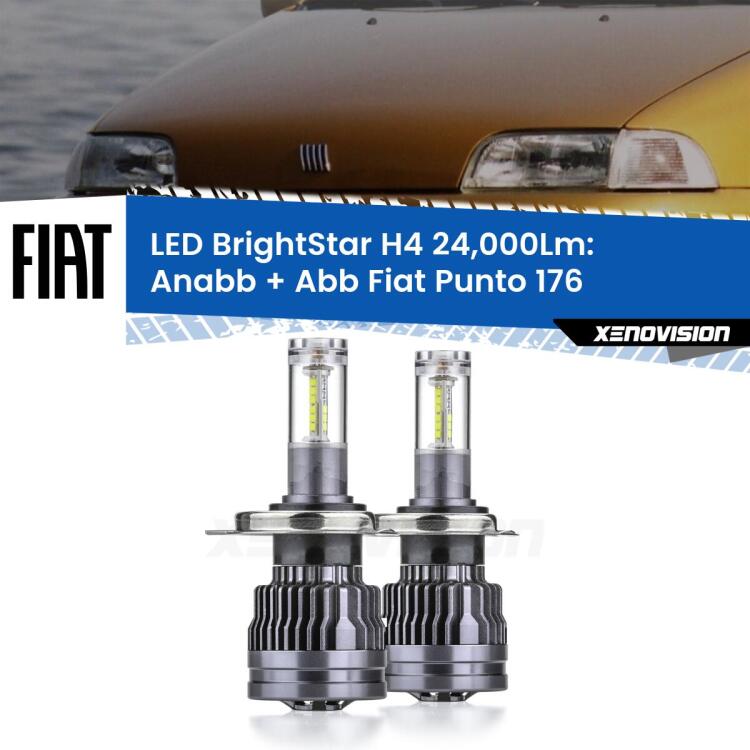 <strong>Kit Anabbaglianti LED per Fiat Punto</strong> 176 a parabola singola</strong>: 24.000Lumen, canbus, fatti per durare. Qualità Massima Garantita.