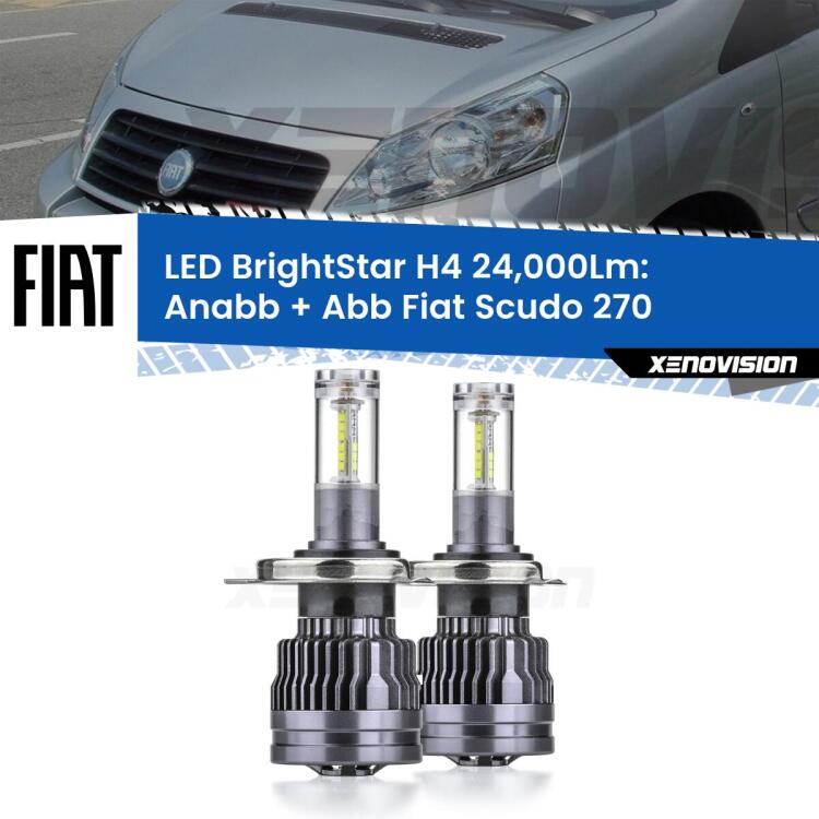 <strong>Kit Anabbaglianti LED per Fiat Scudo</strong> 270 2007 - 2016</strong>: 24.000Lumen, canbus, fatti per durare. Qualità Massima Garantita.
