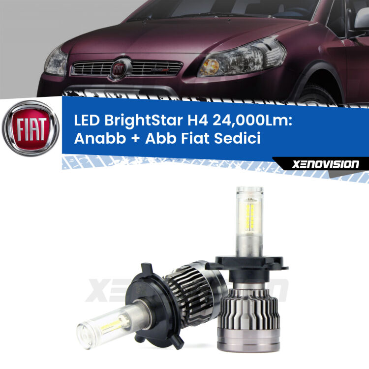<strong>Kit Anabbaglianti LED per Fiat Sedici</strong>  2006 - 2014</strong>: 24.000Lumen, canbus, fatti per durare. Qualità Massima Garantita.