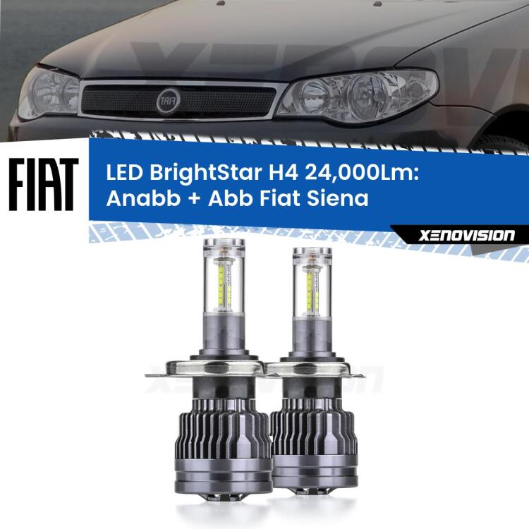 <strong>Kit Anabbaglianti LED per Fiat Siena</strong>  a parabola singola</strong>: 24.000Lumen, canbus, fatti per durare. Qualità Massima Garantita.