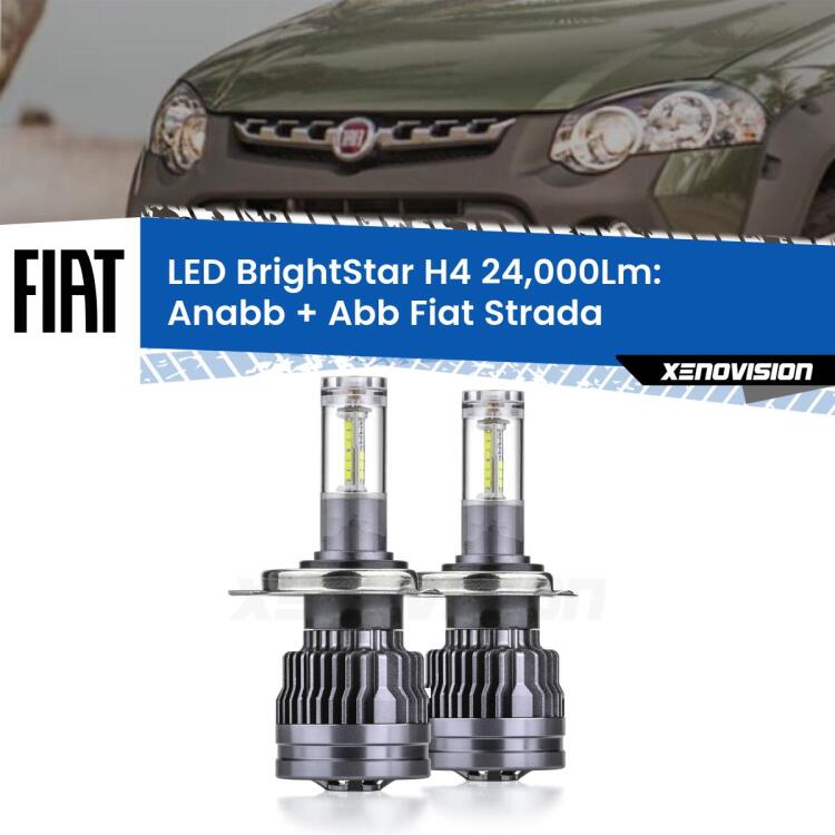 <strong>Kit Anabbaglianti LED per Fiat Strada</strong>  a parabola singola</strong>: 24.000Lumen, canbus, fatti per durare. Qualità Massima Garantita.