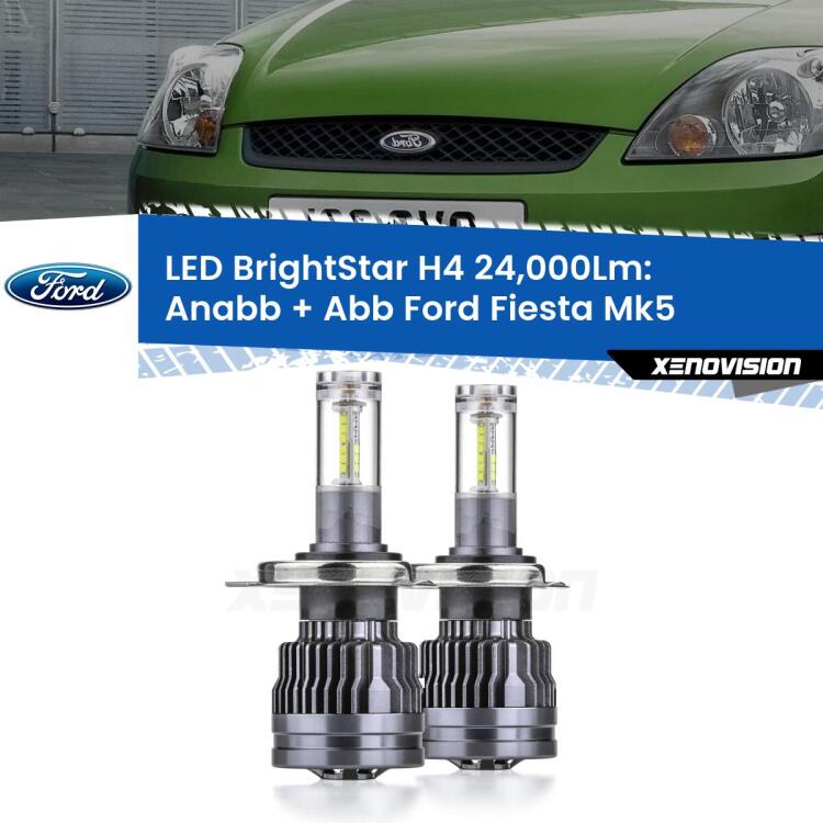 <strong>Kit Anabbaglianti LED per Ford Fiesta</strong> Mk5 2002 - 2008</strong>: 24.000Lumen, canbus, fatti per durare. Qualità Massima Garantita.