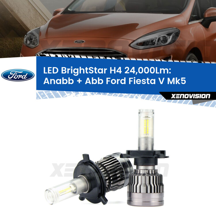 <strong>Kit Anabbaglianti LED per Ford Fiesta V</strong> Mk5 2002 - 2008</strong>: 24.000Lumen, canbus, fatti per durare. Qualità Massima Garantita.