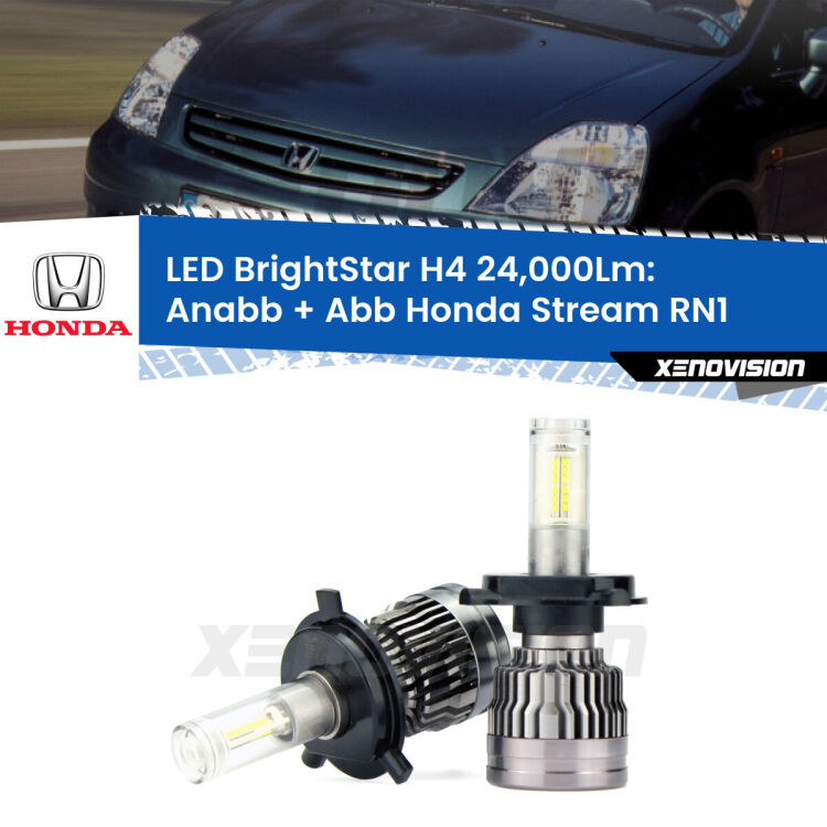 <strong>Kit Anabbaglianti LED per Honda Stream</strong> RN1 2001 - 2006</strong>: 24.000Lumen, canbus, fatti per durare. Qualità Massima Garantita.
