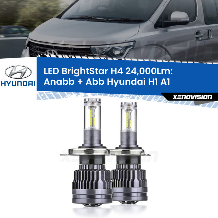 <strong>Kit Anabbaglianti LED per Hyundai H1</strong> A1 1997 - 2000</strong>: 24.000Lumen, canbus, fatti per durare. Qualità Massima Garantita.