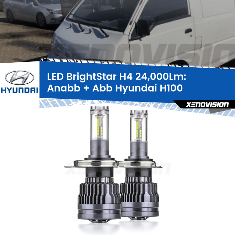<strong>Kit Anabbaglianti LED per Hyundai H100</strong>  1994 - 2000</strong>: 24.000Lumen, canbus, fatti per durare. Qualità Massima Garantita.