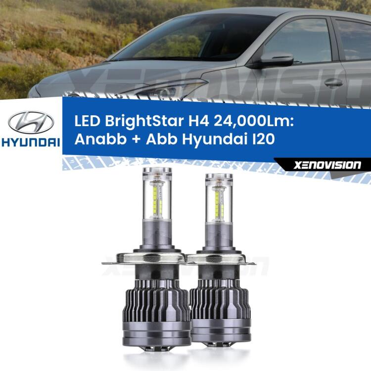 <strong>Kit Anabbaglianti LED per Hyundai I20</strong>  a parabola singola</strong>: 24.000Lumen, canbus, fatti per durare. Qualità Massima Garantita.